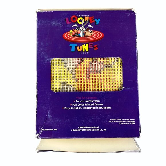 Tweety Bird Spotlight Looney Tunes Latch Hook Kit LT0101 Opened Vintage 1990s - Picture 2 of 6